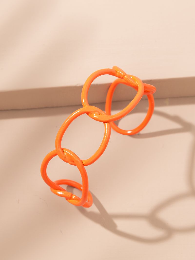 Casual Simple Style Geometric Alloy Hollow Out Women's Bangle_voghion.com