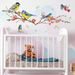 Bird branches, flowers, PVC frosted N1363, living room background decoration, self-adhesive wall stickers_voghion.com