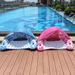 Medence és kiegészítők Felfújható medence-nappali szék levehető tetővel, U alakú háttámlával Extra vastag úszó tutaj felnőtteknek_voghion.com