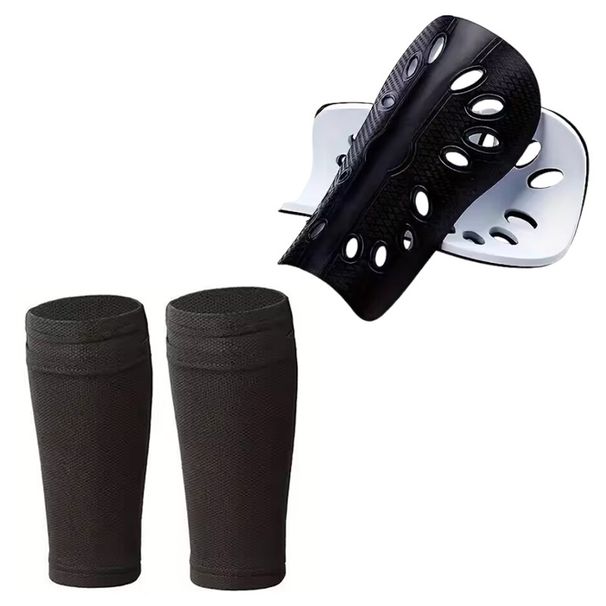 Protège-tibias de football, chaussettes, combinaison, insert EVA, protège-tibias double couche, combinaison de protection des mollets pour enfants_voghion.com