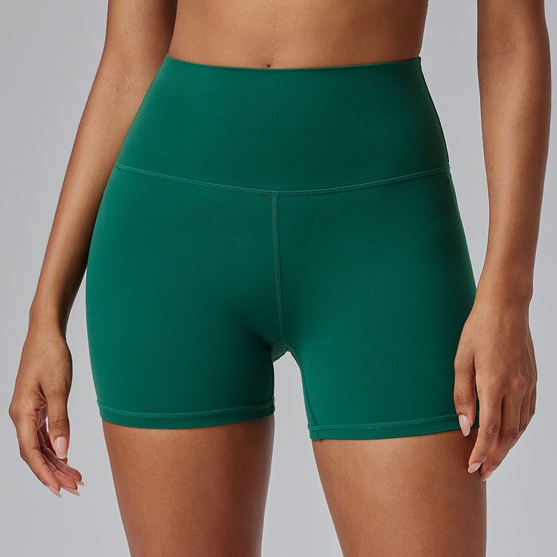 LazyZoom New Leica High-End Summer Built-in Cup Bare Sensation Pilates Fitness Shorts Yoga Clothing Set_voghion.com