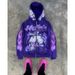 Sudadera con capucha y cremallera estilo urbano oscuro Y2K – Sudadera unisex extragrande con estampado gráfico 3D (S-3XL, negro/morado)_voghion.com