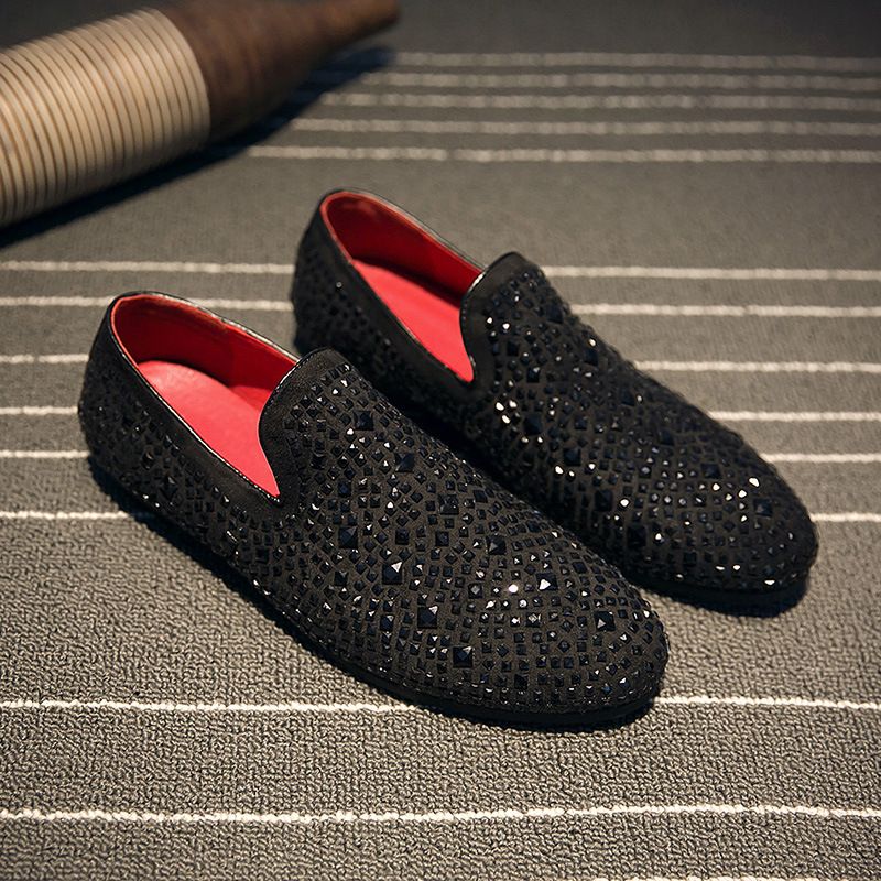 Unschlagbare Qualität Unschlagbare Qualität Trendy CL Same Style Le Fu One Step Lazy Set, Water Korean Edition Hot Diamond Lederschuhe, Herren 510_voghion.com