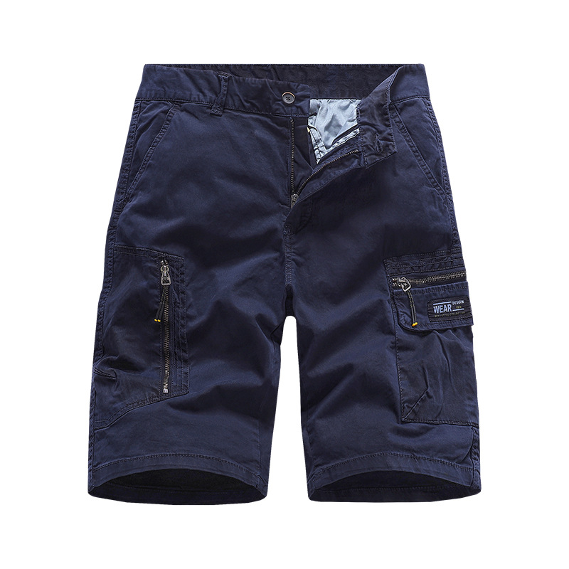 Neue Sommer-Camouflage-Arbeitsshorts für Herren, lässige Strandhose, elastische Shorts mit mehreren Taschen_voghion.com