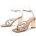 Flip-Toe-Sandalen für Damen für den Alltag mit goldenem quadratischem Zehenabsatz_voghion.com