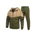 Men’s Color-Block Hoodie & Jogger Set – Trendy Casual Sportswear For Spring & Fall_voghion.com
