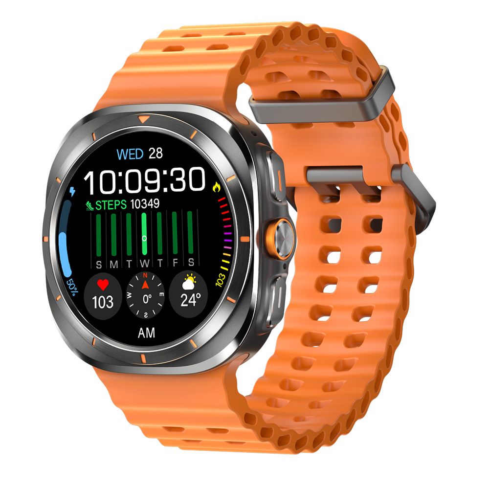 Unisex Smart Watch With Bluetooth Calling, AMOLED Display, Blood Pressure/SpO2 Monitor & Multi-Sport Tracking – Touch Screen, Android Compatible_voghion.com