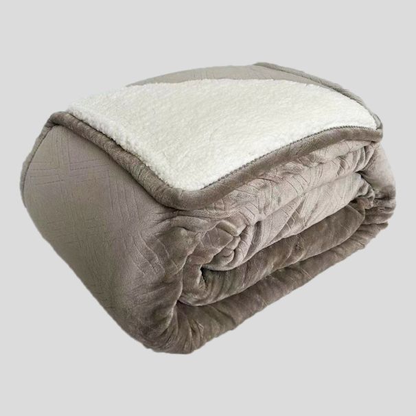 Sherpa Lamb Plush Blanket, Enlarged And Thickened Double-layer Flannel Blanket_voghion.com