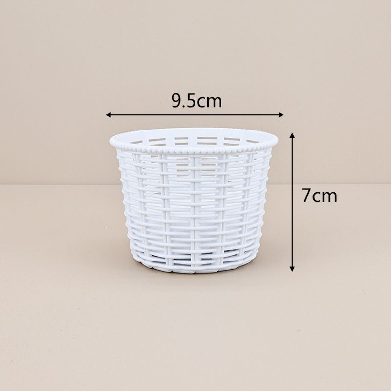 Home Furniture three wheeled flower cart vase hand woven rattan flower basket flower arrangement home decoration dried flower arrangement ornaments_voghion.com