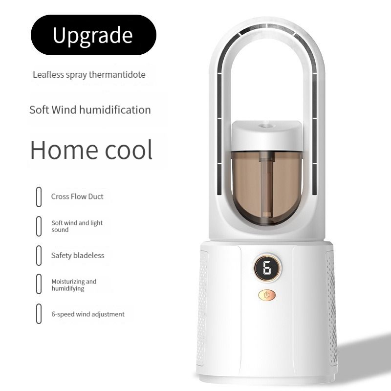 Air Conditioner Leafless Spray Small Refrigeration Desktop Ultra Quiet Office Desk Usb Air Circulation Fan Gift_voghion.com