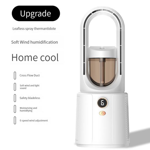 Air Conditioner Leafless Spray Small Refrigeration Desktop Ultra Quiet Office Desk Usb Air Circulation Fan Gift_voghion.com