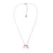 Ins Stainless Steel Necklace For Women, Simple, Personalized, Versatile, Drop Glue LOVE Double Heart-shaped Pendant,_voghion.com