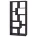 8-shelf Cappuccino Geometric Bookcase_voghion.com
