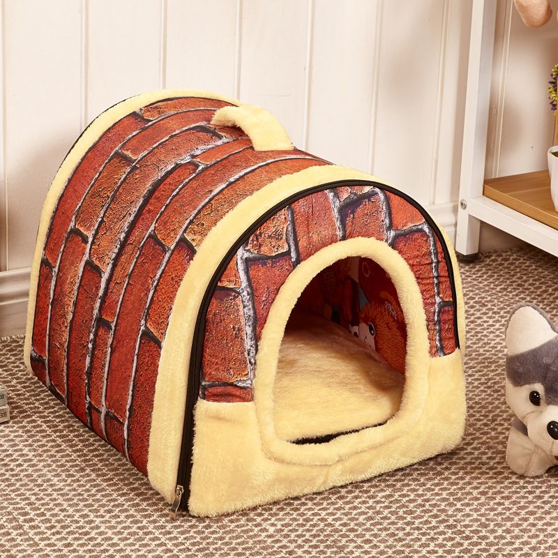 Straight Hair Removable Washable Cat Bed Cage Dog Mat Autumn Winter Pet Supplies_voghion.com