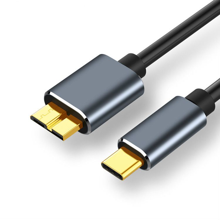 USB C auf Micro B Kabel USB 3.0 Typ C 5Gbps Datenanschlussadapter für Festplatte Smartphone PC Typ C Ladegerät Kamera Festplattenkabel_voghion.com