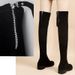 Stivali sopra il ginocchio con tacco spesso e sottile imbottiti Veet per autunno e inverno, coordinati_voghion.com