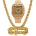 Catene Iced Out Catena Bling Miami Cuban Link Strass Orologio Collane Bracciale Donna Uomo Ciondolo Gioielli Hip Hop Choker_voghion.com