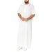 Muslimische Robe für Herren mit Reißverschluss, einfarbig, muslimische Robe_voghion.com