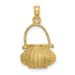 14K 3-D Moveable Handle Flower Basket Charm_voghion.com