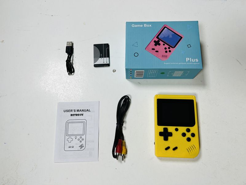 Console di gioco portatile Macaroon con 400 giochi classici in 1 - Dispositivo di gioco portatile retrò per bambini e adulti, modalità giocatore singolo/doppio_voghion.com