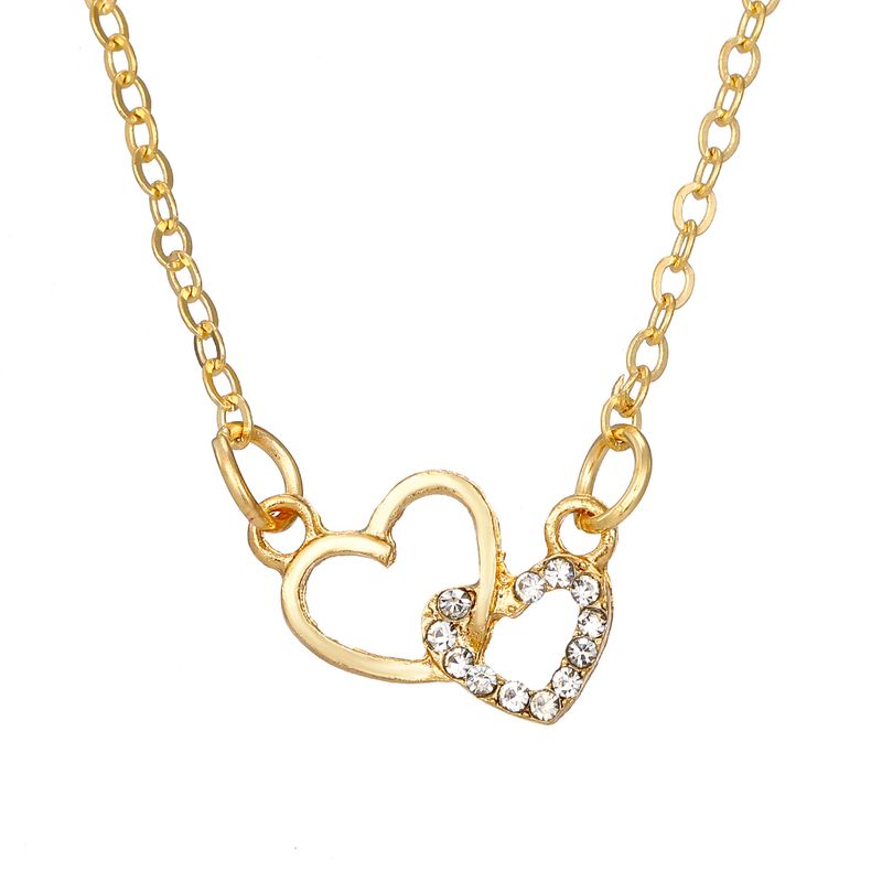 New Heart Infinity Collarbone Chain For Women Ins Exquisite Versatile Diamond-Studded Figure-8 Necklace Jewelry_voghion.com