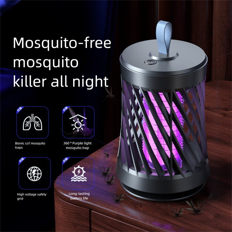 Hot-Selling Electric Shock Insect Inhalation Mosquito Killer Lamp For Home And Outdoor Portable USB Rechargeable Handheld Mosquito Killer_voghion.com
