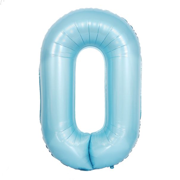 40-Inch Pearlized Foil Number Balloons – Blue & Pink Giant Digits For Birthday Celebrations (Set Of 0 & 1)_voghion.com