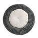 All-Season Round Dog Soft Comfortable Cat Bed Striped Plush Mat Donut Pet Nest_voghion.com