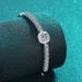 S Sterling Silver Handcrafted Mosonite Square Edged Bracelet, Simple And Fashionable Full Diamond Bracelet_voghion.com
