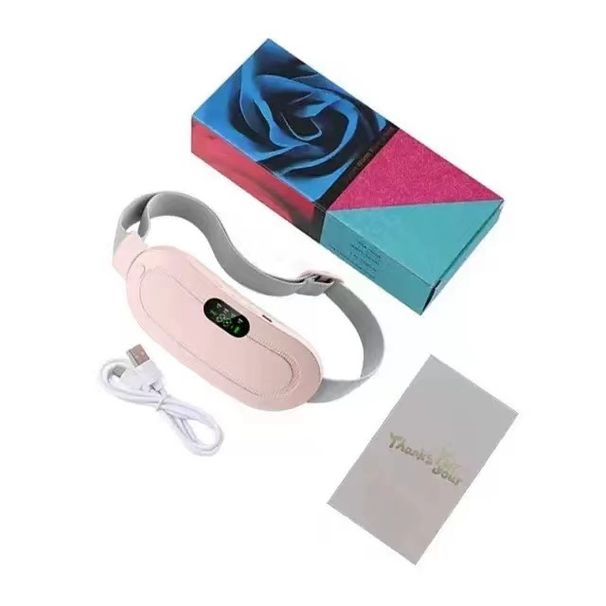 Rechargeable Heating Belt For Women - 4-Temperature USB-Powered Period Pain Relief - Vibrating Massage Waist Wrap - Gift-Ready Packaging Options_voghion.com