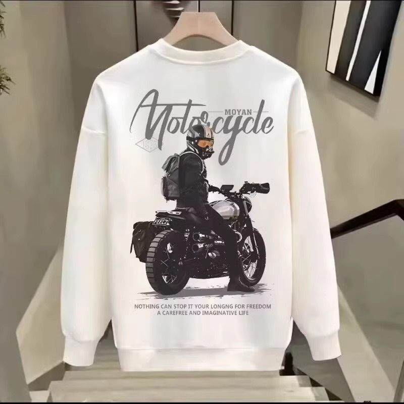 Rundhals-Sweatshirt für Herrenbekleidung, neues, locker sitzendes, langärmeliges Unterhemd für Frühling und Herbst_voghion.com