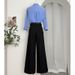 GraceChic Liu* Same Shirt For Women Elegant High-end Feel Lazy Old Money Style Casual Loose Slimming Top + Wide-leg Pants Set_voghion.com