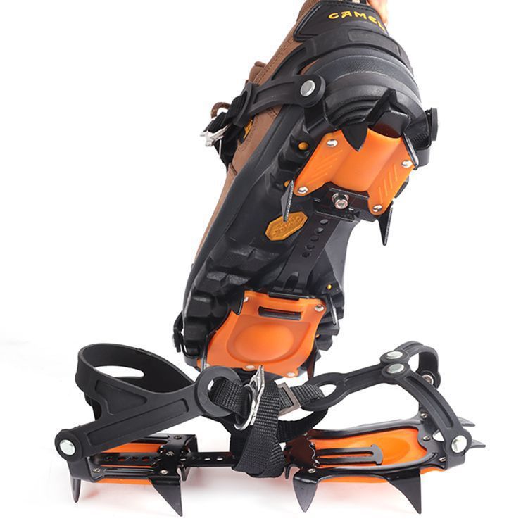 Winter new ten teeth crampons professional ice snow non-slip shoe cover outdoor climbing ice 10 teeth crampons cleats_voghion.com