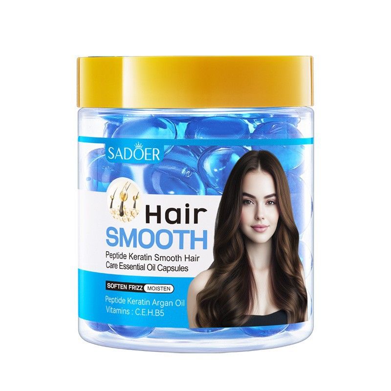 SADOER Polypeptide Keratin Aloe Vera Smooth Hair Care Essential Oil Capsules_voghion.com