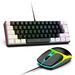 61-Key RGB Game Wired Keyboard Mouse Set Colorful MINI Non-mechanical Film Black And White Computer Keyboard_voghion.com