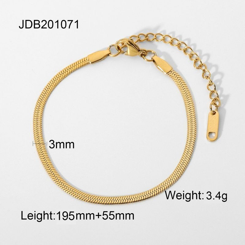 Internet-julkkistyyliset metalliset titaanikorut, ruostumattomasta teräksestä valmistettu kultainen 3 mm:n teräketju, käärmeketju, naisten_voghion.com