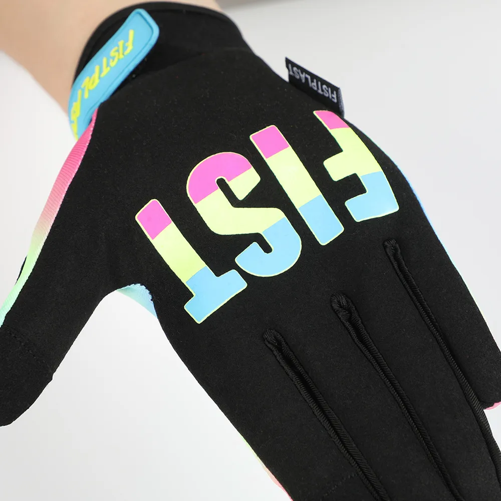 FISTPLAST Mountain Bike Wear Resistant Rainbow Touchscreen Off Road Motorcycle Riding Gloves_voghion.com