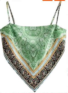 Canotta monospalla stampata in raso da donna, stile primavera 2024, senza spalline_voghion.com