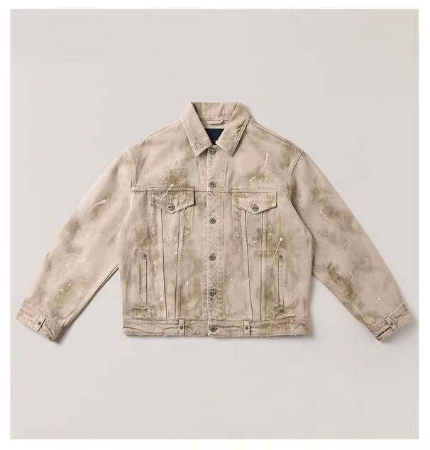 Chaqueta vaquera gigante S Wild Continent con diseño de diamantes de imitación hecho a mano_voghion.com