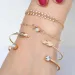 Braccialetto 4 pezzi/set Boho Geometrico Catena a maglie Bracciale Set per le donne Crstal Foglia Aperto Polsino Femminile Boho Gioielli_voghion.com