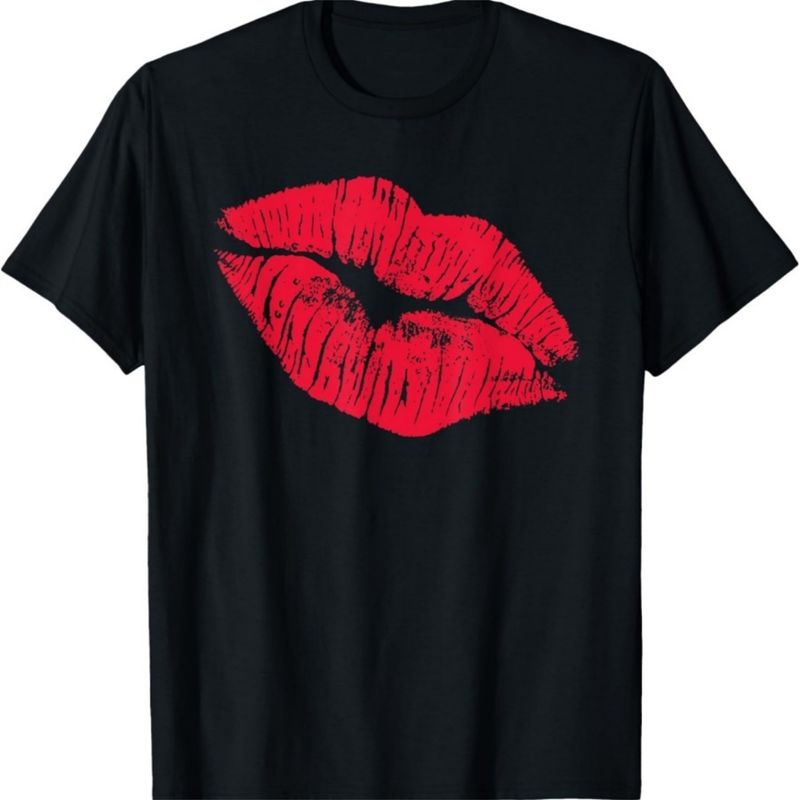 Red Lips T Shirt T-Shirt._voghion.com