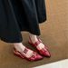 2025 Spring And Summer New Pointed Toe Belt Buckle Mules Flat Mary Jane Shoes_voghion.com