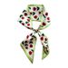 Sciarpa decorativa per il collo, piccola, con elastico lungo per capelli, in seta, con motivo floreale verde fresco e bianco, per donna_voghion.com