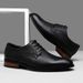 Elegante Herren-Lederschuhe, Lederschuhe mit runder Spitze_voghion.com