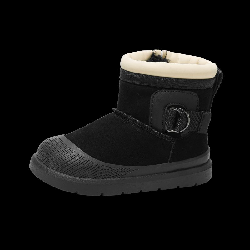 Kadife Kar Botları, Sıcaklık İçin Pamuklu Ayakkabılar, Çocuklar İçin Erkek ve Kadın Tek Ayak Ayakkabıları_voghion.com