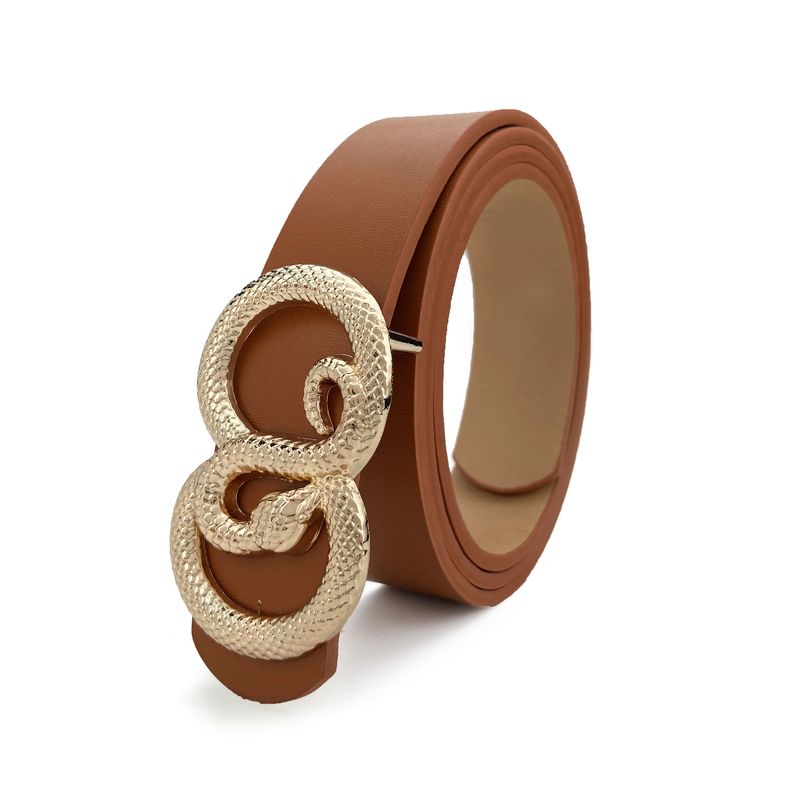   women's belt snake buckle personalized decoration women's belt versatile suit belt _voghion.com