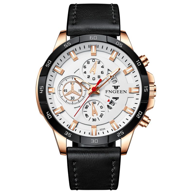 FNGEEN 5225 Novelty High Quality Good Quality Fancy Design Factory Wholesale Latest Men Quartz Watches with Genuine Leather Band_voghion.com