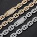 Men And Women's Jewelry 16mm Cuban Link Chain With Zirconia Pig Nose Pendant - Hip Hop Style Unisex Necklace And Bracelet Set_voghion.com