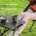 Outdoor Camping Portable Quick-Deploy Lightweight Foldable Multifunctional Carbon Steel Barbecue Table_voghion.com