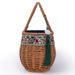 Vintage Reinforced Rattan Handbag - Ethnic Style Oval Woven Tote With Metal Frame (Handmade, Durable & Fashionable)_voghion.com